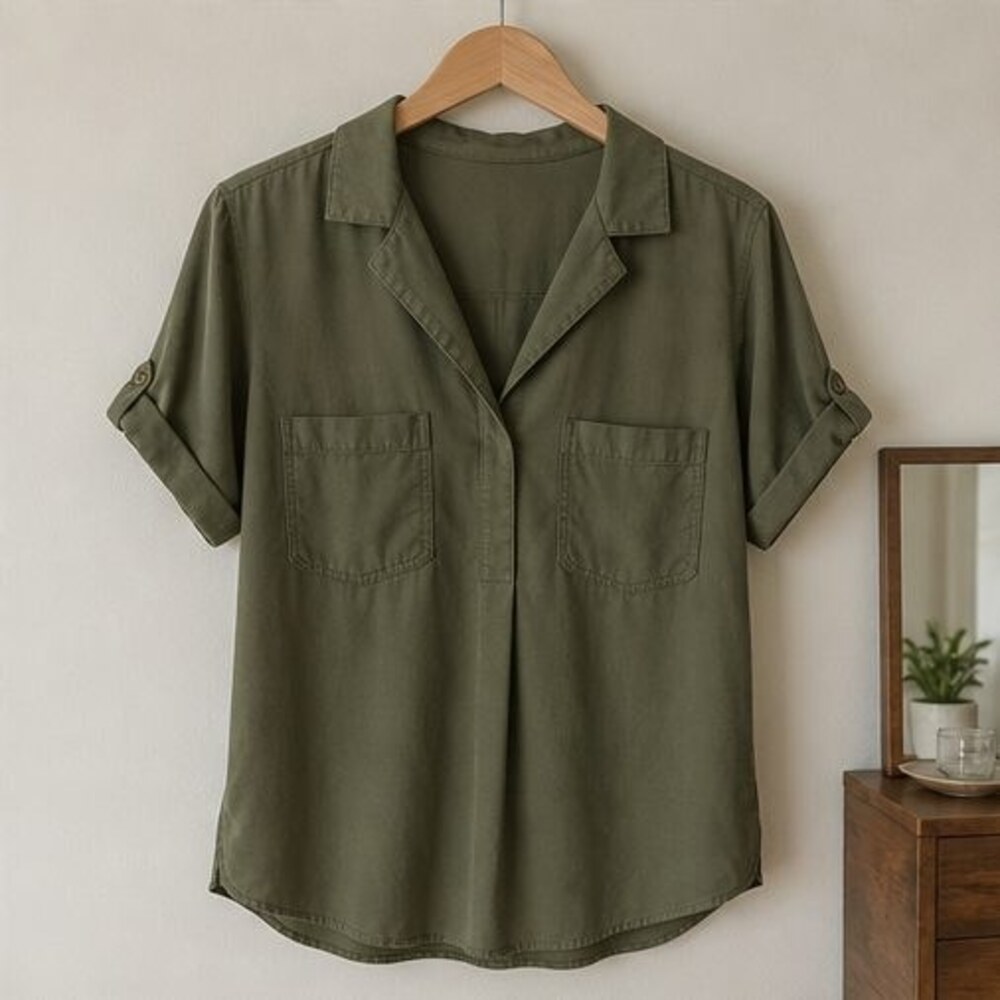 Emerald Wrap Blouse